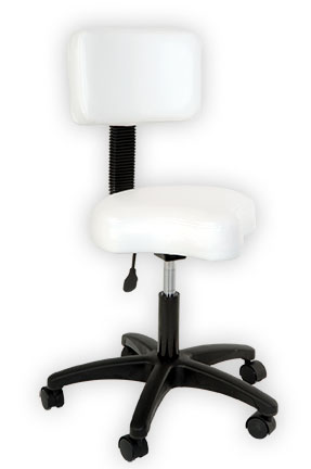 Image TABOURET HYDRAULIQUE AVEC DOSSIER BLANC